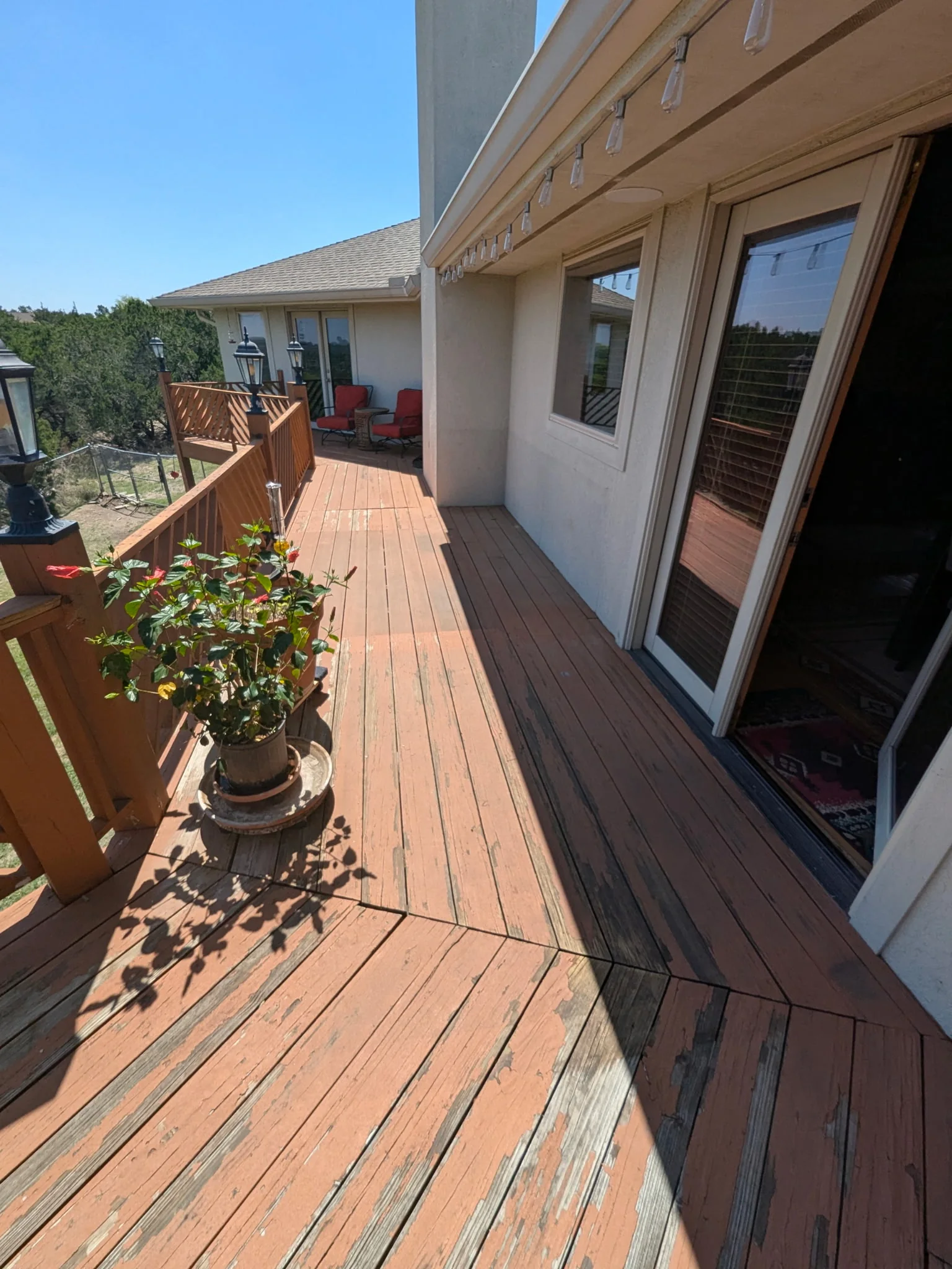 Before: Trex deck refresh with composite railing