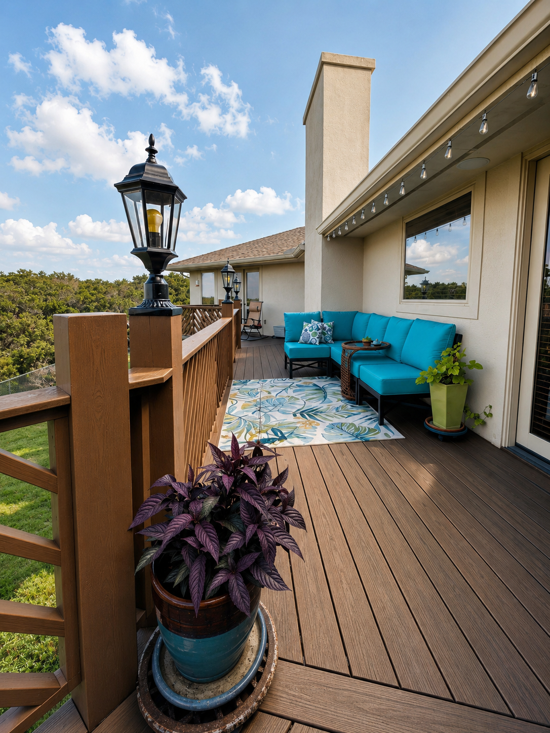 Finished Trex deck overlooking the yard